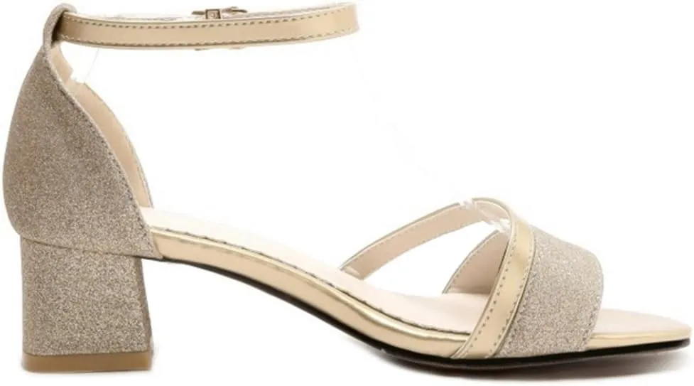 Women Bling Sandals with Low Chunky Heel Fashion Sandals