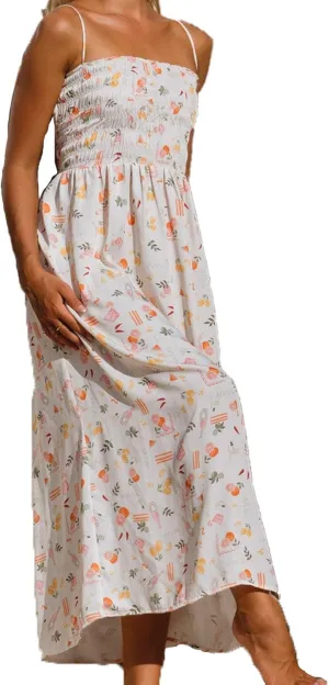 Women Boho Floral Long Dress Graffiti Backless Cami Dress Flowy Sleeveless Maxi Sundress Summer Holiday Beachwear