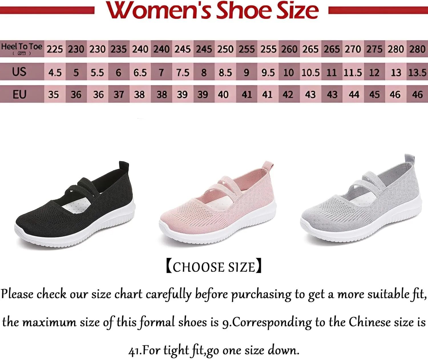 Women Mary Jane Walking Shoes Comfortable Knit Flats Slip on Dress Shoes for Women Casual Nurse Flats Diabetic Shoes with Arch Support