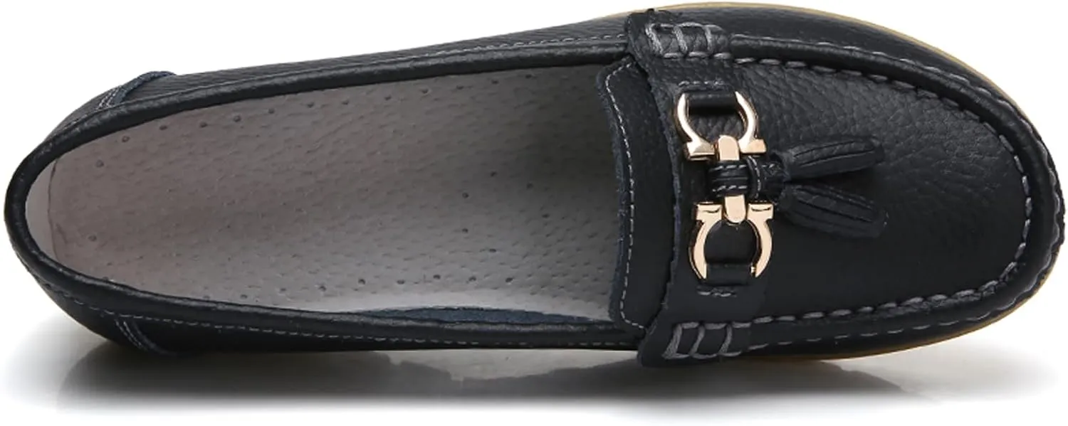 Women Penny Loafer Casual Comfort Slip on Shoes Walking Flat Driving Moccasins Wide Width Shoes Ladies