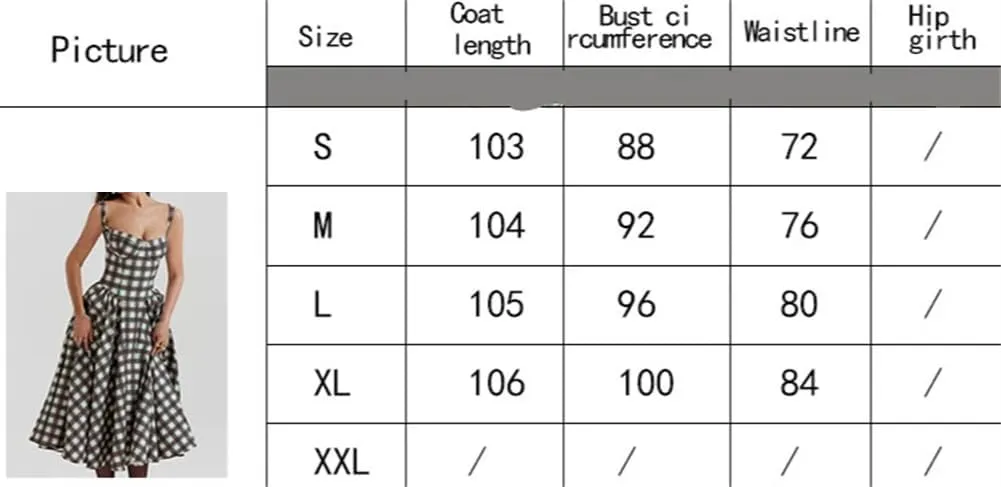 Women Retro Color Blocked Plaid Dress Straps Suspender Dresses Large Swing Long Dress