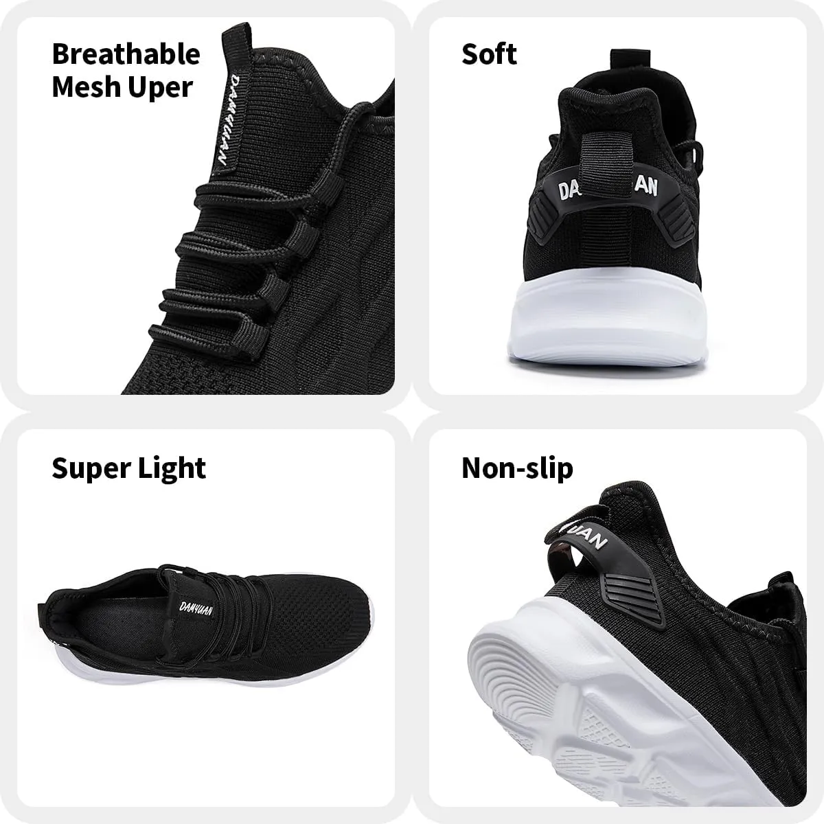 Women Running Shoes Walking Tennis Sport Shoes Women's Gym Sneakers Lightweight Breathable Non Slip Fashion Workout Shoe for Casual Jogging Mesh Sneaker