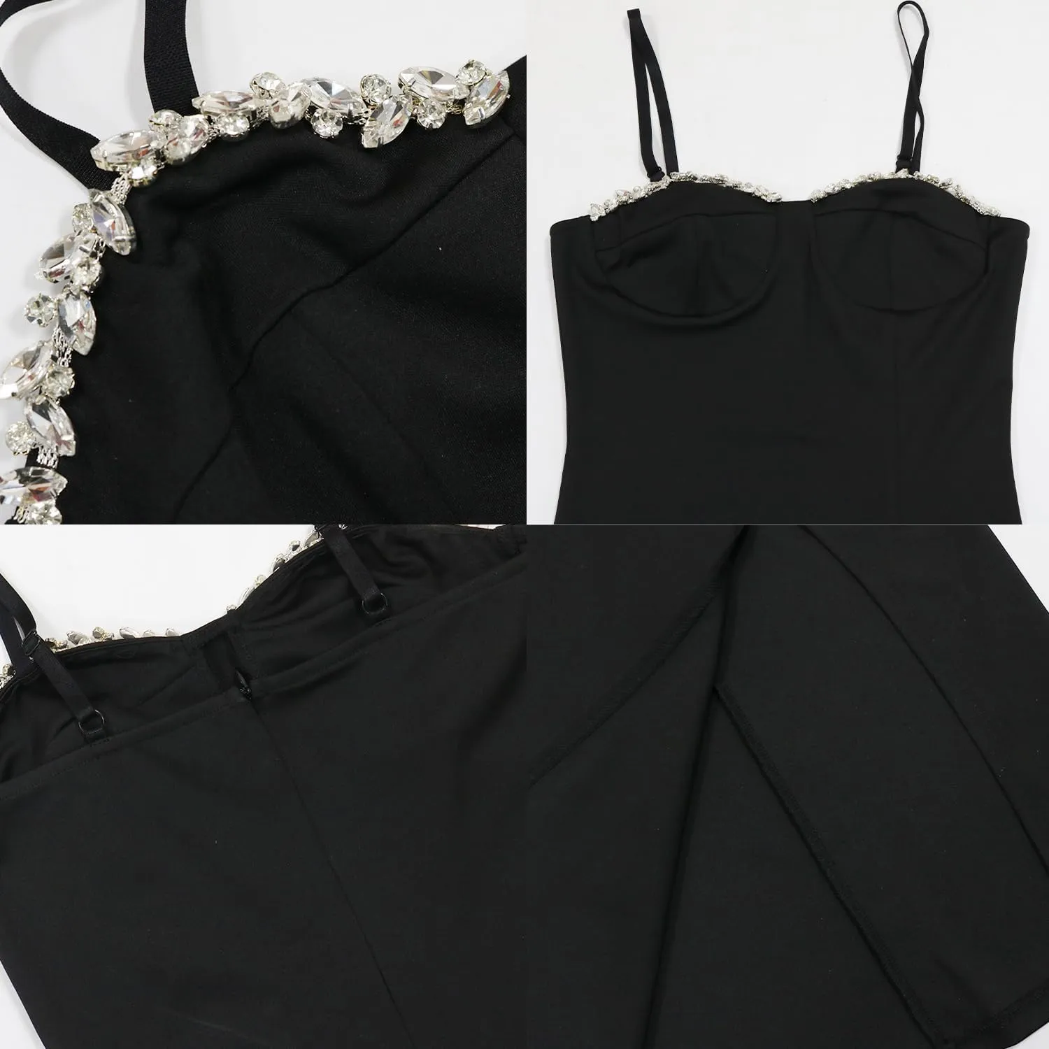 Women Sleeveless Off Shoulder Split Evening Cocktail Long Dress