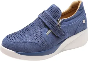 Women Walking Shoes with Arch Support Orthopedic Shoes for Women Comfortable Running Shoes Breathable Mesh Womens Slip On Sneakers Tennis Shoes Lightweight Casual Air Cushion Sneakers