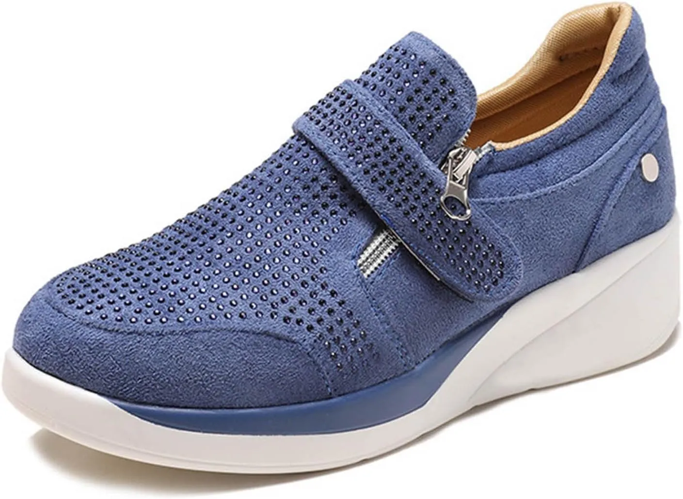Women Walking Shoes with Arch Support Orthopedic Shoes for Women Comfortable Running Shoes Breathable Mesh Womens Slip On Sneakers Tennis Shoes Lightweight Casual Air Cushion Sneakers