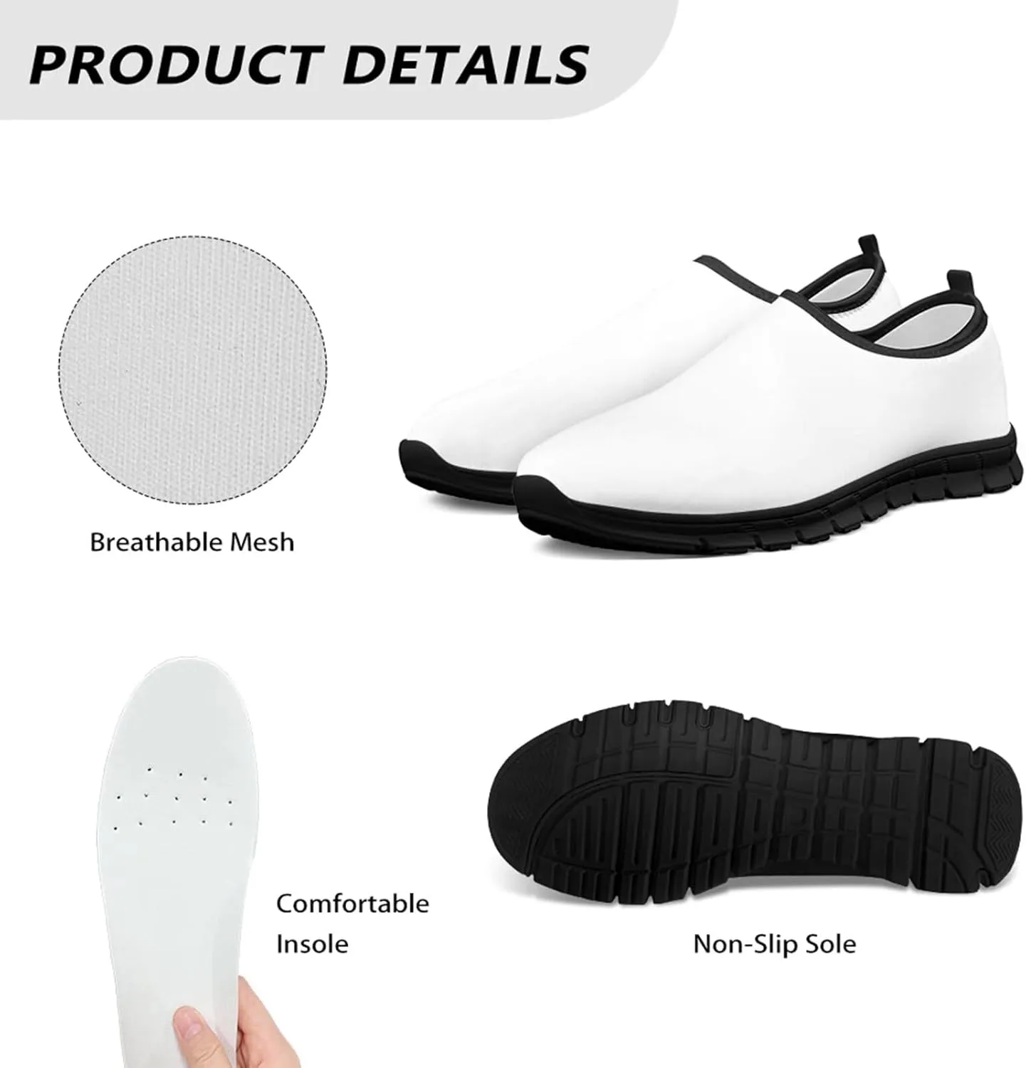 Women Walking Sneakers Fashion Ladies Slip On Shoes Travel Shoes