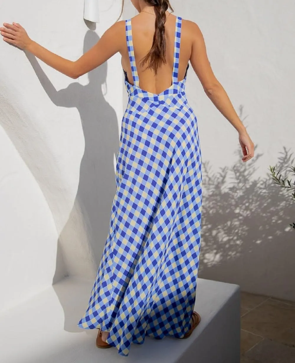 Women Y2K V Neck Maxi Dresses Hollow Out Backless Satin Dress Split Floral Evening Party Dresses Sexy Clubwear