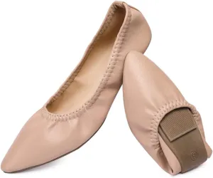 Women's Ballet Flat Slip On Flats - Classic Casual Dress Shoes, Foldable Portable Travel Ballet Walking Shoes