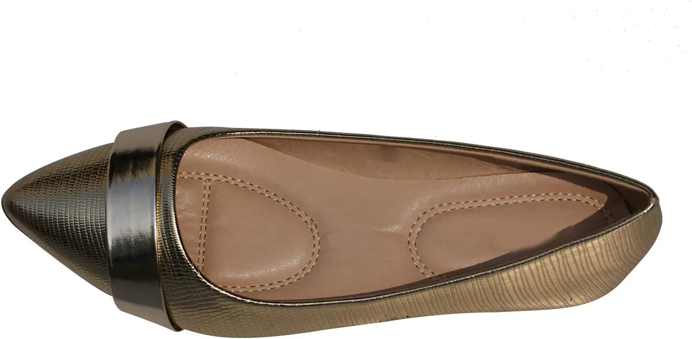 Women's Classic Pointy Toe Boat Slip on Ballet Flats Patent Leather