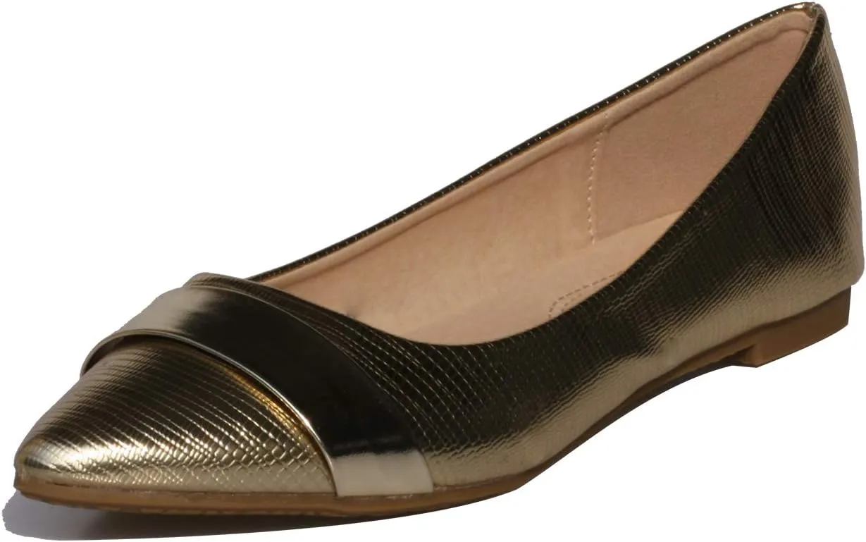 Women's Classic Pointy Toe Boat Slip on Ballet Flats Patent Leather