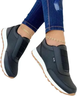 Womens Comfort Walking Shoes Loafers Lightweight Non Slip Breathable Athletic Casual Loafers Shoes Sneakers,Black,37
