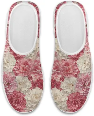 Women's Floral Print Sneaker Casual Low-Top Comfortable Outdoor Shoes Breathable Slip On Anti-Skid Tennis Sneaker for Ladies US 5.5-11.5