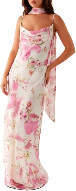 Womens Floral Spaghetti Strap Maxi Dress Y2k Backless Sleeveless Tube Dresses Sexy Vacation Going Out Beachwear
