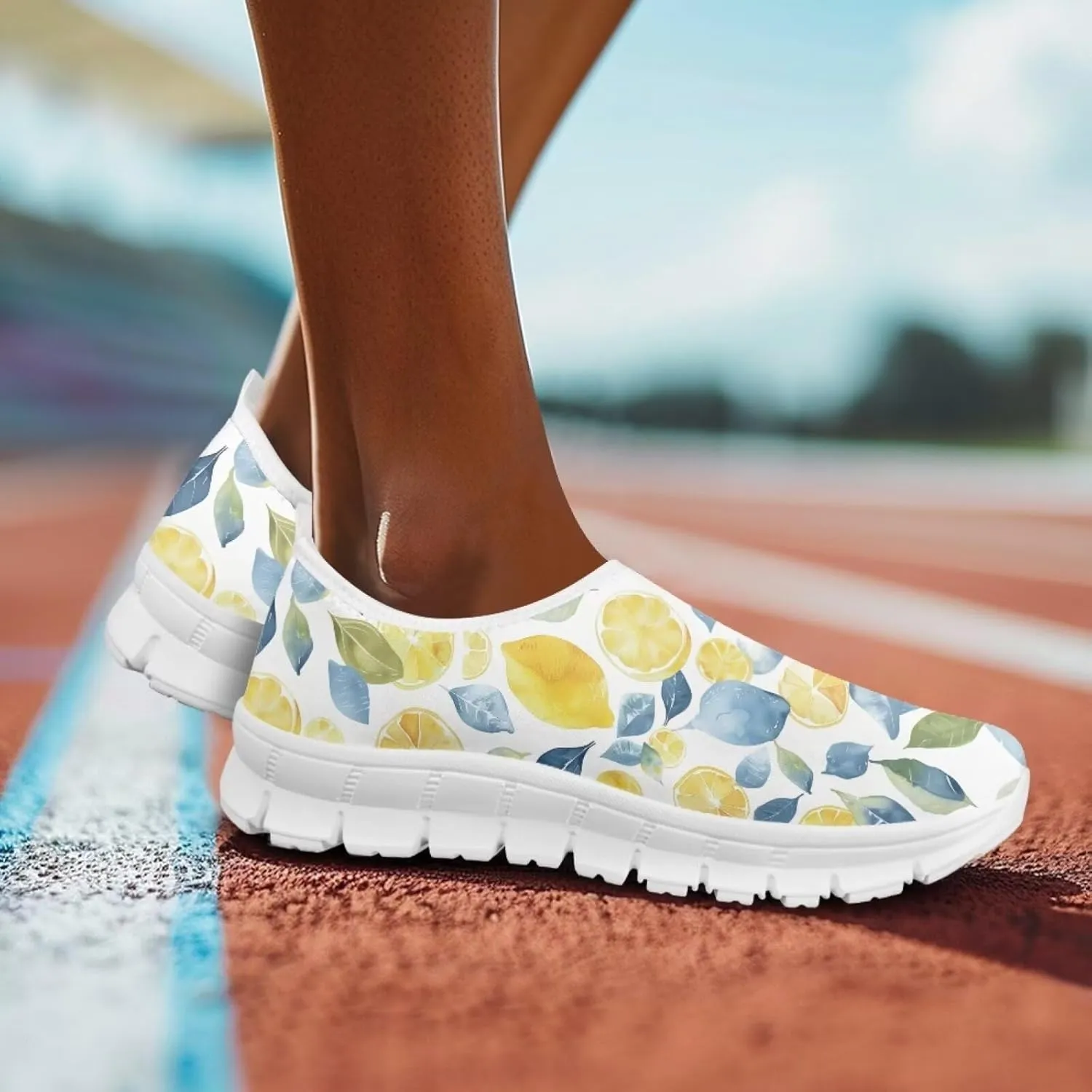 Women's Fruit Work Shoes Casual Loafers Flats Walk Shoes Ankle Support Platform Sneaker for Travel