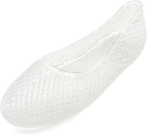 Women's Jelly Mesh Ballet Flats Clear Hollow Slip On Flat Sandals Casual Round Toe Balleria Flat Shoes