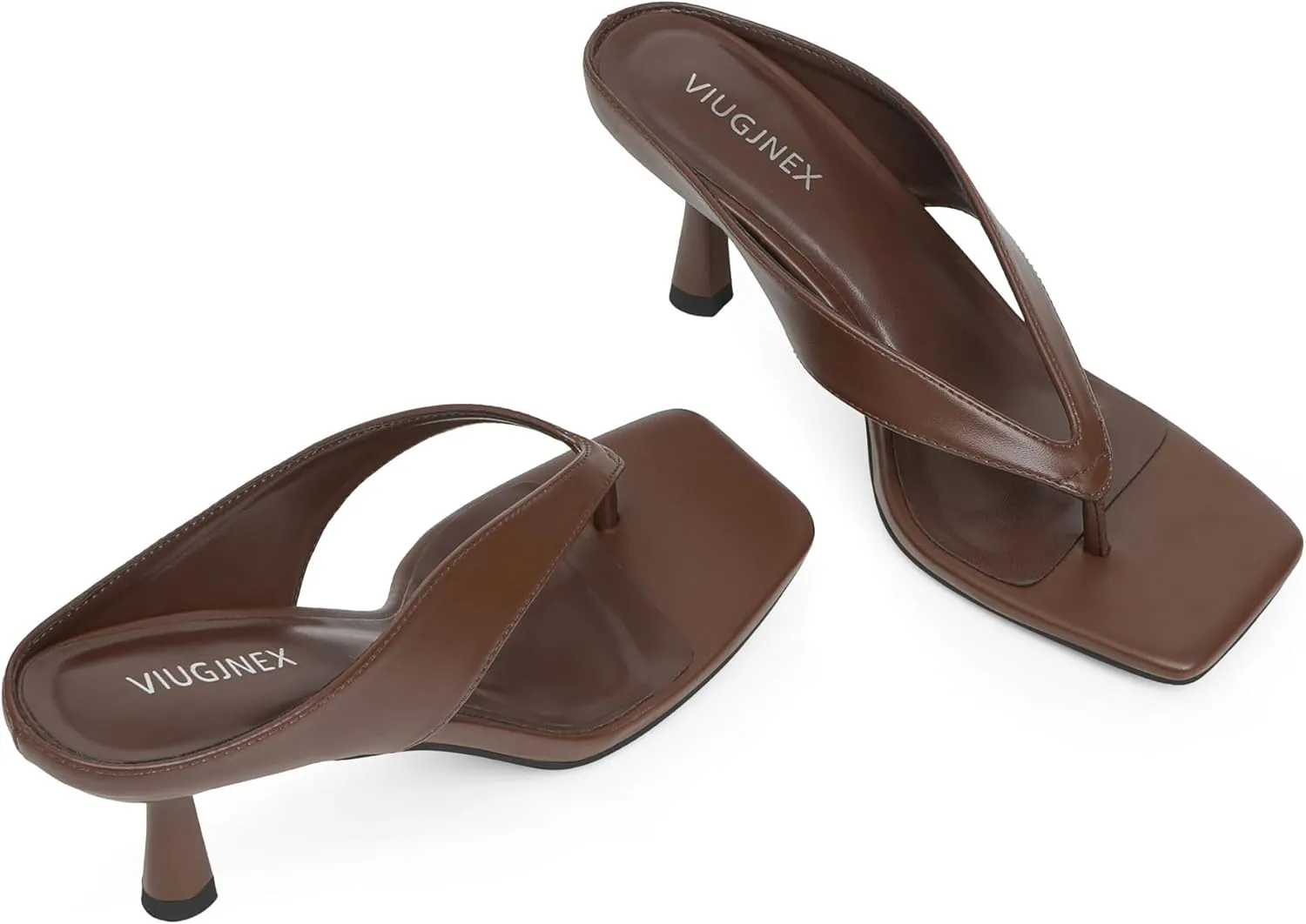 Women’s Kitten Heels Flip Flops Slip On Open Toe Low Heels Thong Square Slide Summer Fashion Party Dress Heeled Sandals for Women