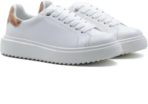 Women's Lace Up Platform Sneakers, Elevated Sole, Classic Trendy Comfortable Fashion PU Shoes