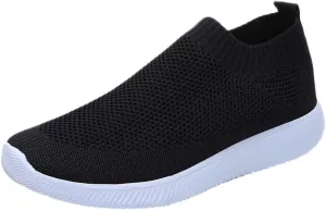 Womens Ladies Walking Running Shoes Slip On Lightweight Mens Running Shoes Mesh Women Casual Shoes Walking Sneakers Brown Tennis Shoe Casual Loafers
