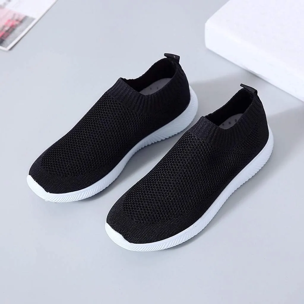 Womens Ladies Walking Running Shoes Slip On Lightweight Mens Running Shoes Mesh Women Casual Shoes Walking Sneakers Brown Tennis Shoe Casual Loafers