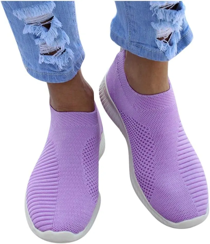 Women's Lightweight Slip On Walking Running Shoes Tennis Shoes Womens Lether Men Casual Dress Shoes Women Shoes Sneakers Steel Toe Tennis Shoe Loafers Shoe