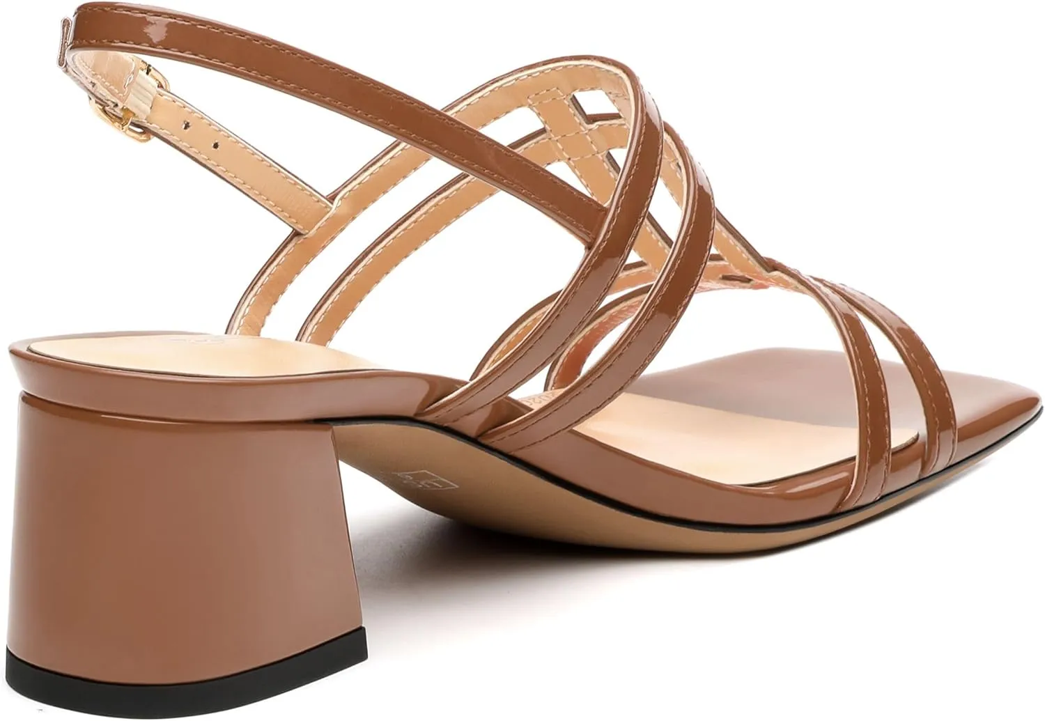 Women's Low Heels Strappy Sandals Square Open Toe Ankle Strap Low HeeL Sandals Comfort Dress Party Wedding Shoes 2"