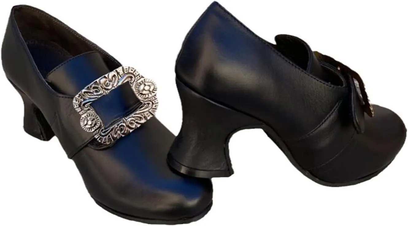 Women's Medieval High Block Heels Loafers Fashion Slip On Shoes School Uniform Halloween Wedding Party Prom Cosplay