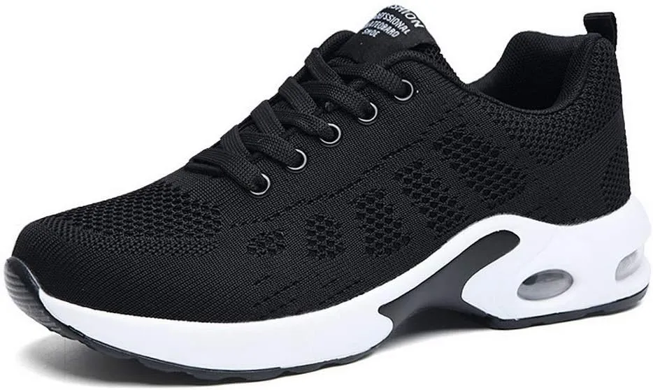 Women's Mesh Sneakers Casual Lace-up Shoes Fashion Student Cushion Shoes