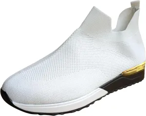 Womens Non Slip Work Shoes Slip On Water Resistant Walking Shoes Women Wide Width Men's Casual Dress Shoes Fashion Sneakers Brown Tennis Shoe Loafers Casual Slip On