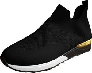 Womens Non Slip Work Shoes Slip On Water Resistant Walking Shoes Women Wide Width Men's Casual Dress Shoes Fashion Sneakers Brown Tennis Shoe Loafers Casual Slip On