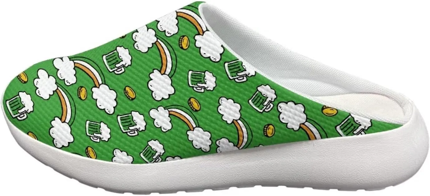 Womens Rubber Sole Garden Shoes Slip On Mesh Garden Clogs Outdoor Garden Loafers