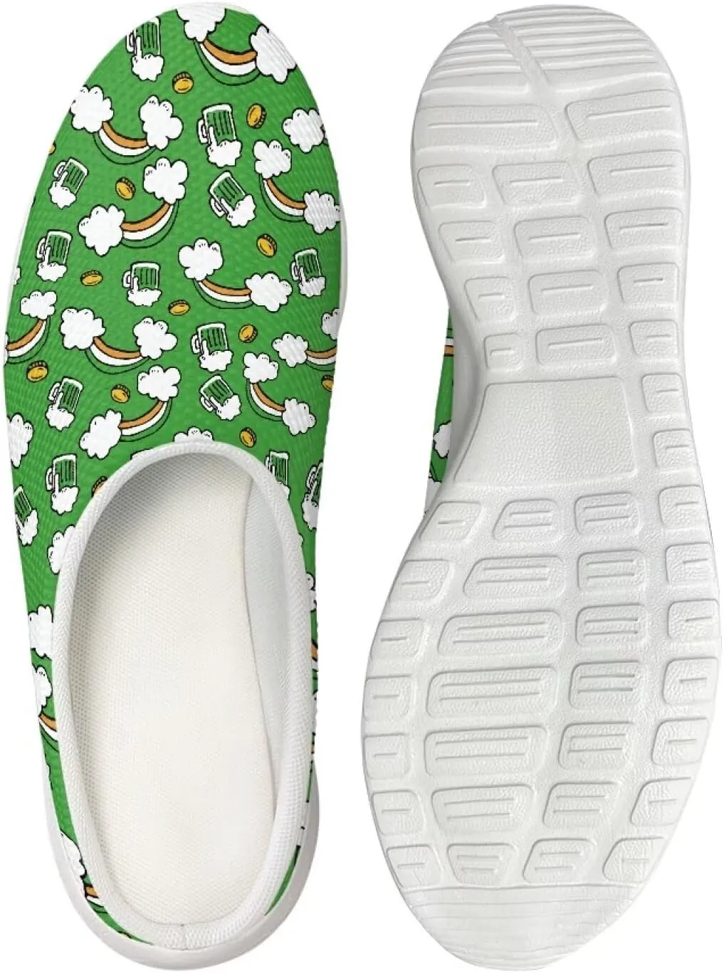 Womens Rubber Sole Garden Shoes Slip On Mesh Garden Clogs Outdoor Garden Loafers