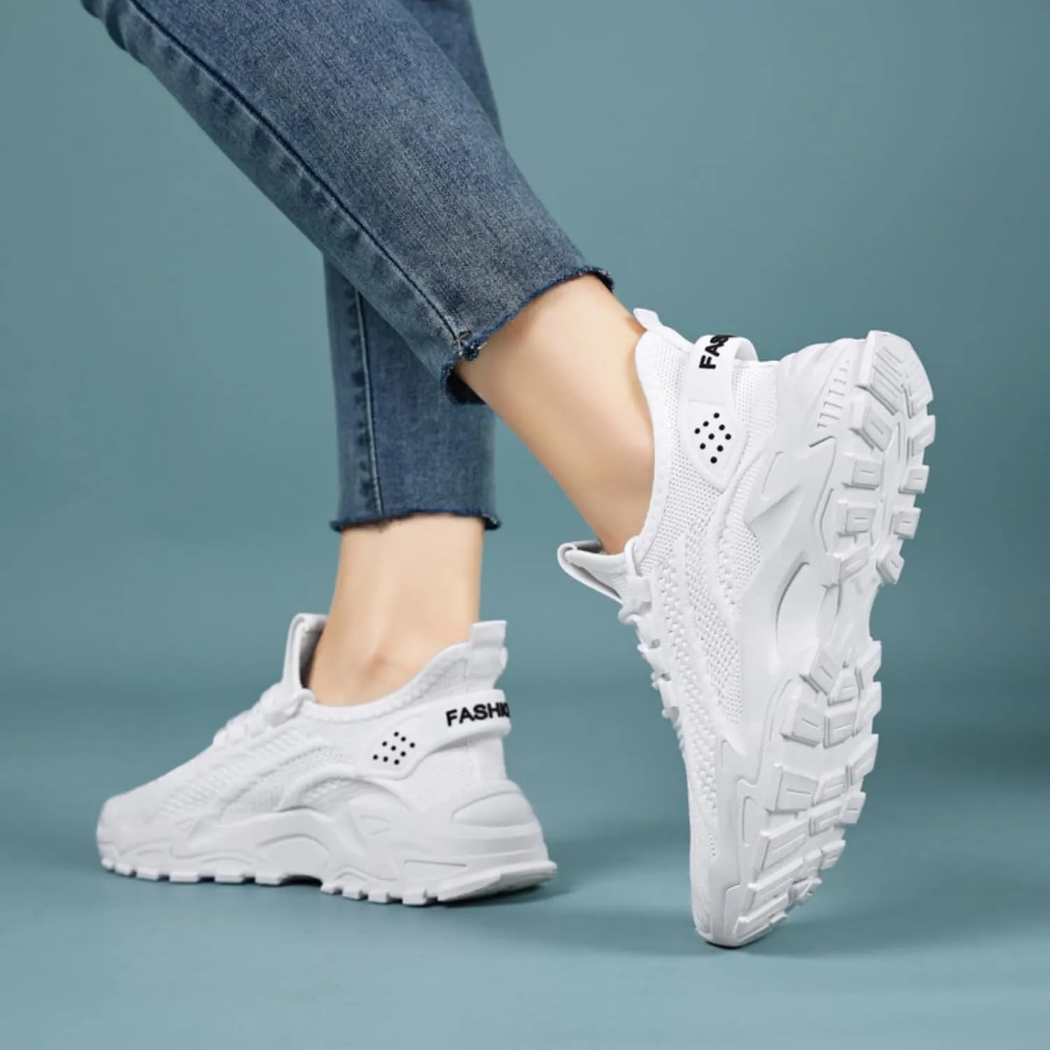Womens Shoes Running Sneakers Lightweight Comfortable Tennis Slip On Walking Footwear Mesh Breathable Air Cushion Gym Workout Athletic Casual Shoe