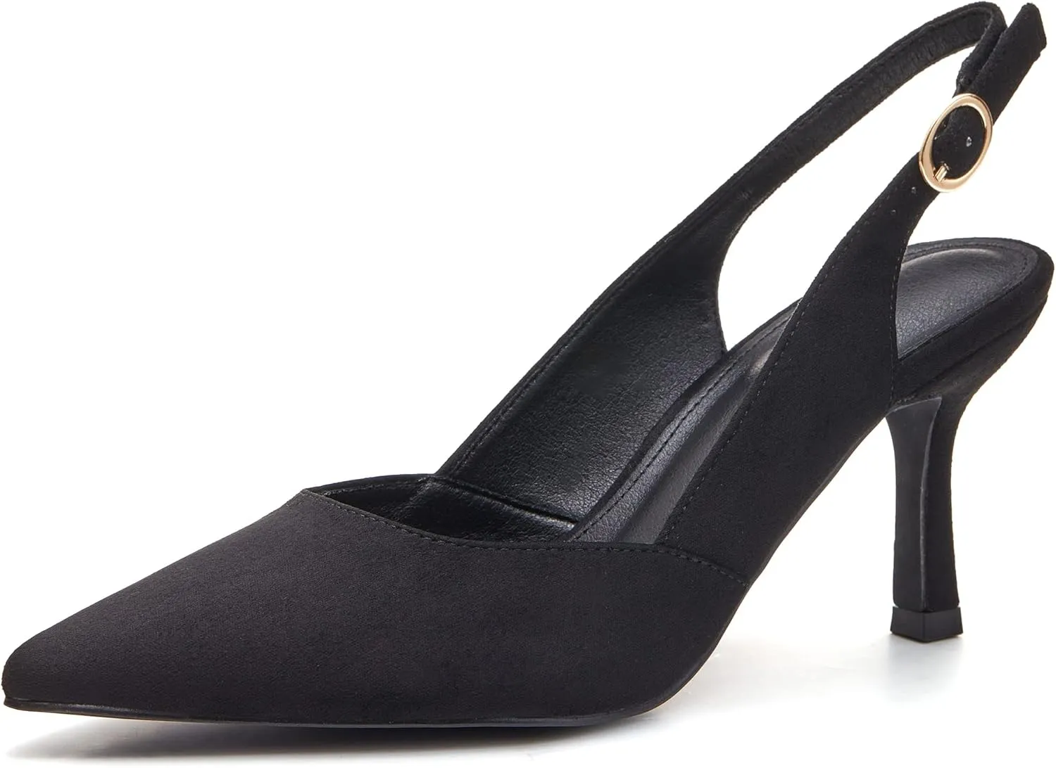 Women's Slingback Kitten Heels Closed Pointed Toe Backless Wedding Party Dress Pumps Shoes