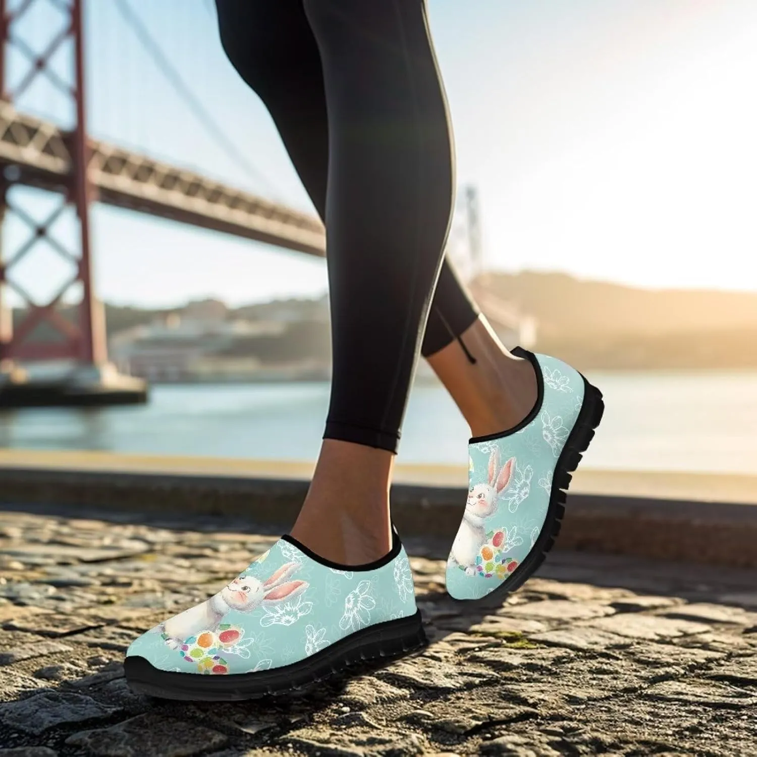 Womens Slip On Shoes Casual Travel Shoes Breathable Lightweight Work Shoes