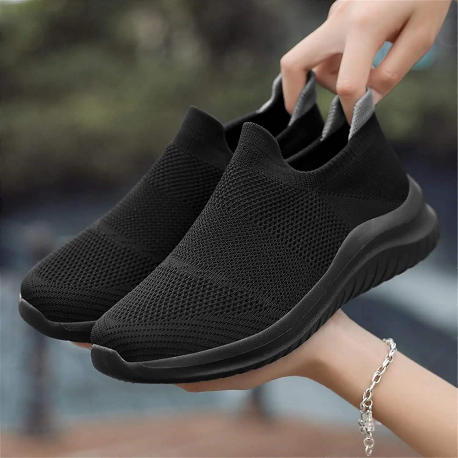 Women's Slip-on Shoes Wide Width Sneakers Hands Free Mens Dress Shoes Mesh Breathable Business Casual Shoes Casual Sneakers Waterproof Tennis Shoe Casual Loafers