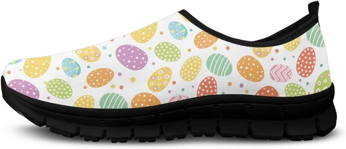 Women's Slip on Sneakers Casual Shoes Loafers Non Slip Breathable Comfortable Walking Sneakers Gifts for Women Girls Black Sole Size 5.5-11.5