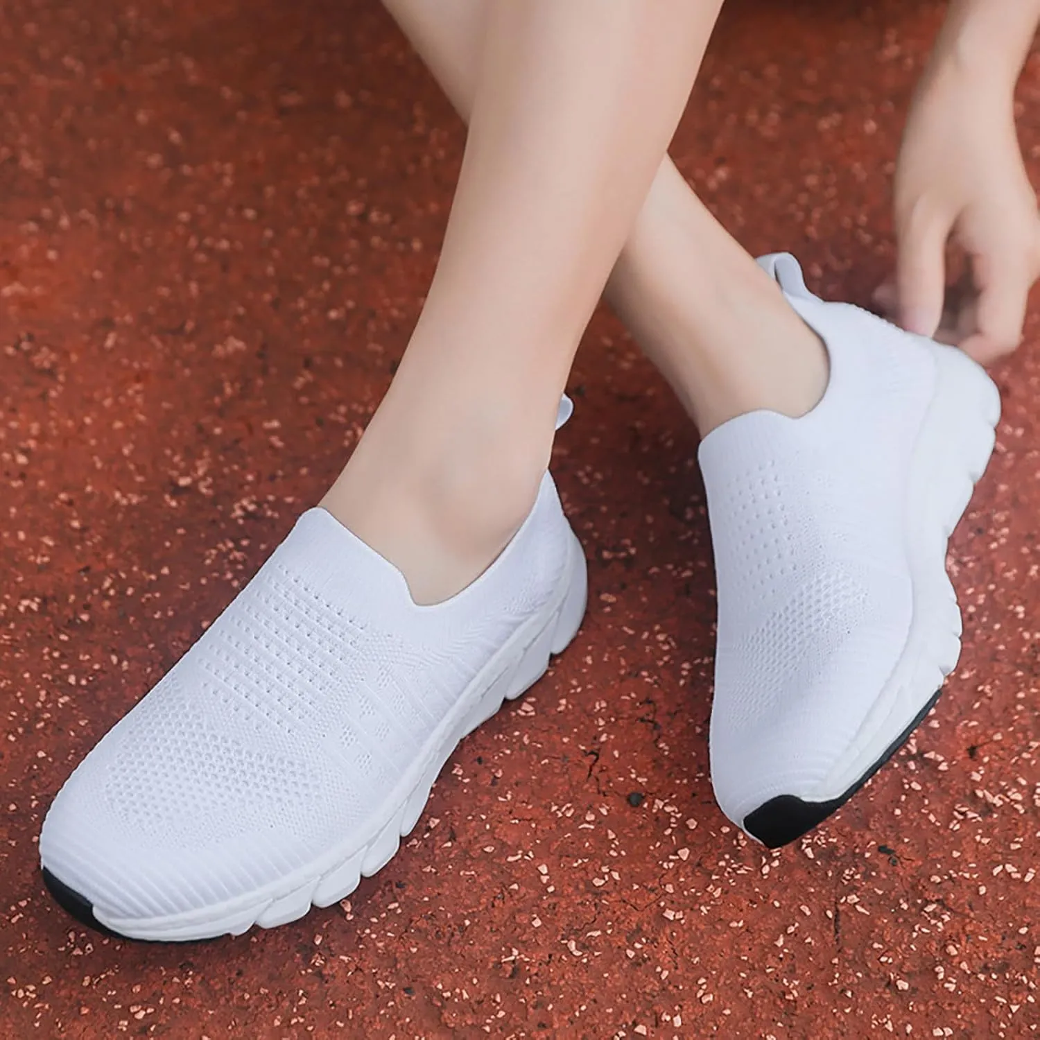 Womens Slip On Walking Shoes Non Slip Running Shoes Womens Running Shoes Arch Support Black Casual Shoes Men Shoes Sneakers Brown Tennis Shoe Trainers Shoe