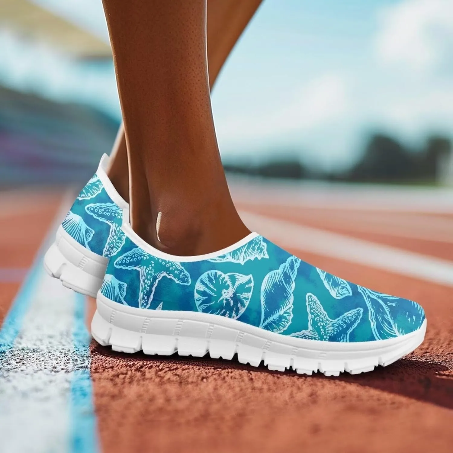 Women's Sneaker Casual Low Top Hiking Sneaker Flat Breathable Slip On Outdoor Soft Holiday Athletic Shoes for Womens