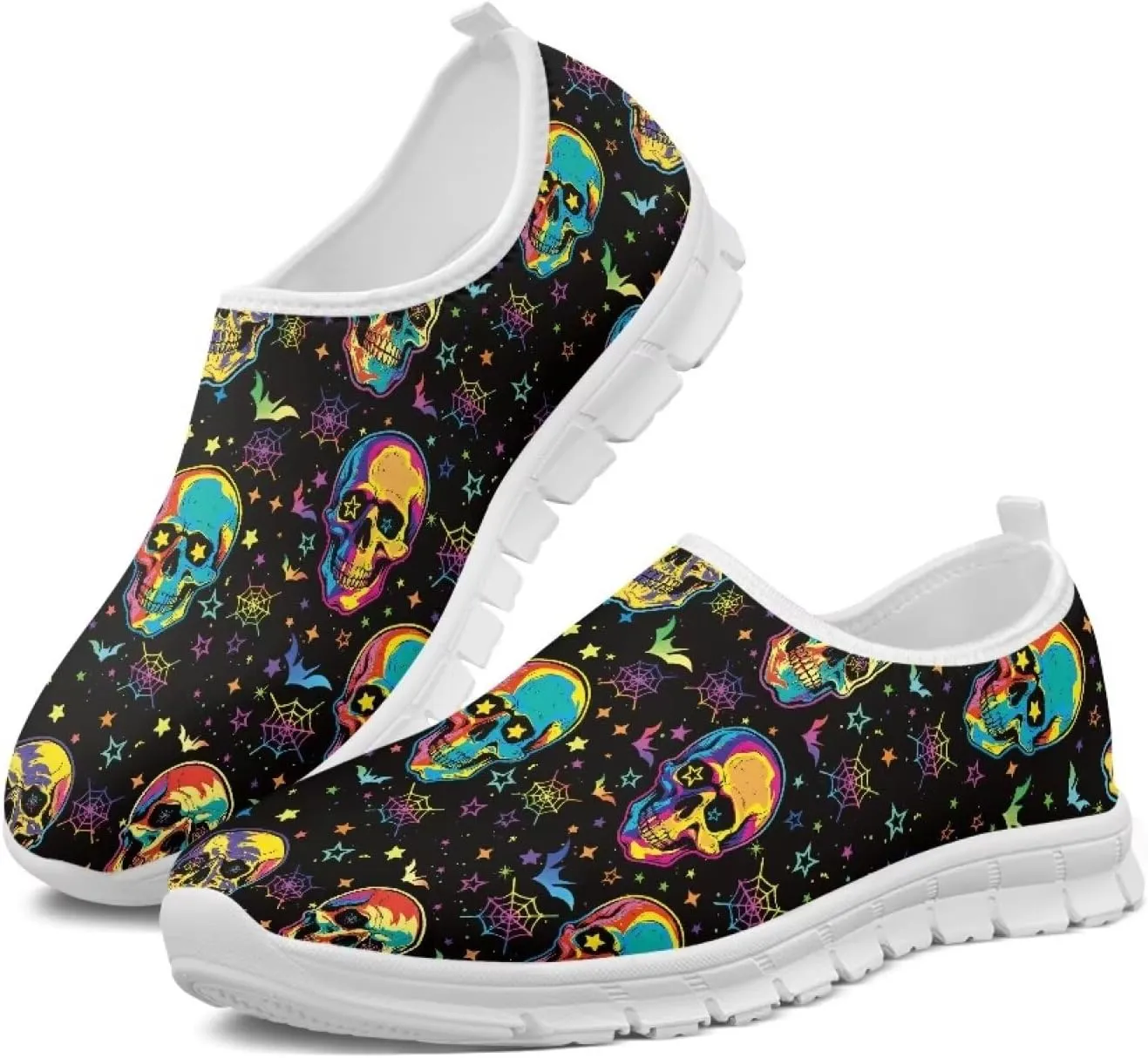 Women's Sneakers Casual Low Top Running Sneaker Flat Breathable Slip On Soft Holiday Play Athletic Shoes for Womens