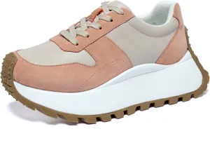 Women's Sneakers Platform Height Increase Casual Walking Shoes Low Lace Up Sneakers Comfortable Non-Slip Women's Shoes