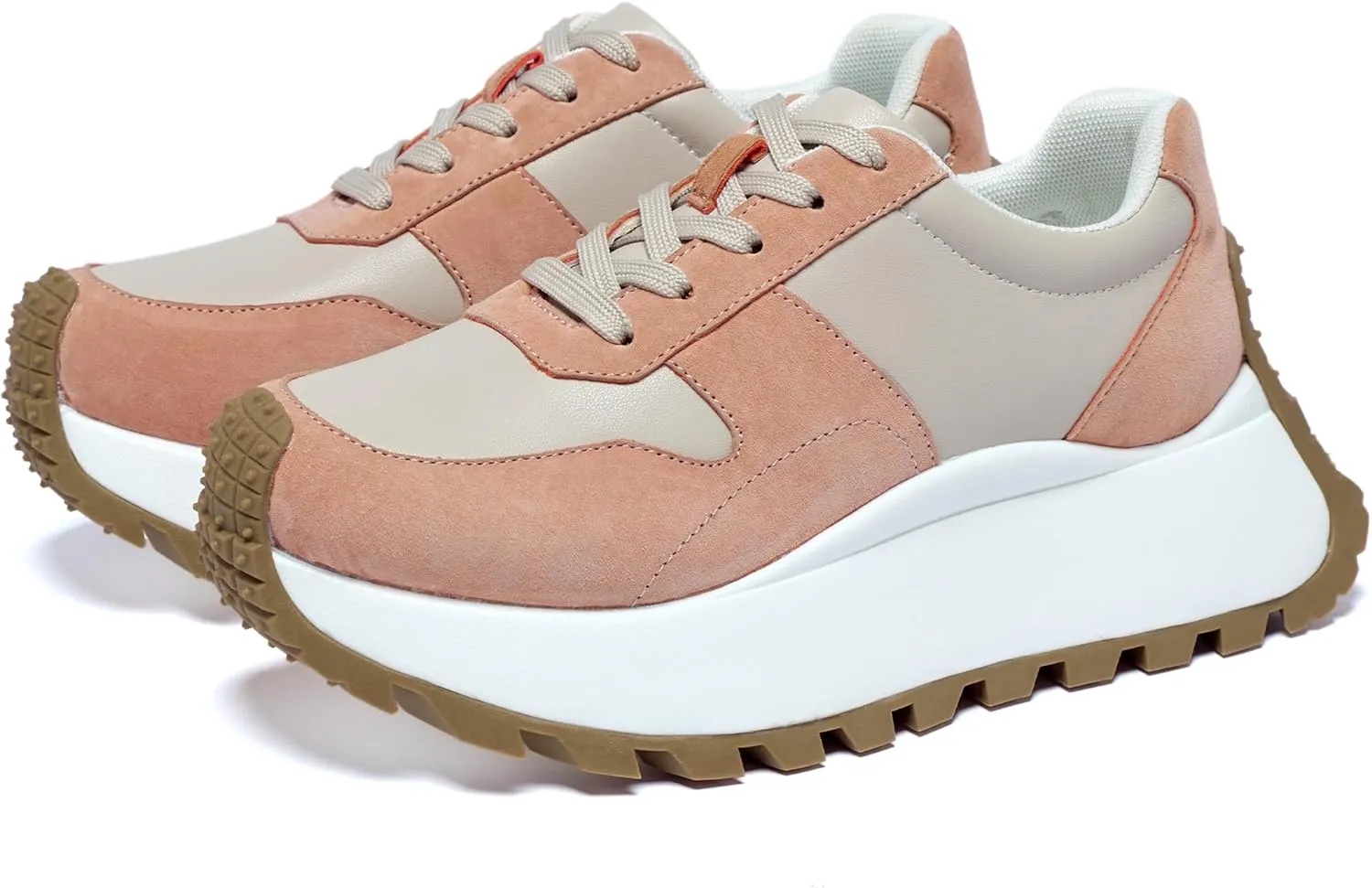 Women's Sneakers Platform Height Increase Casual Walking Shoes Low Lace Up Sneakers Comfortable Non-Slip Women's Shoes