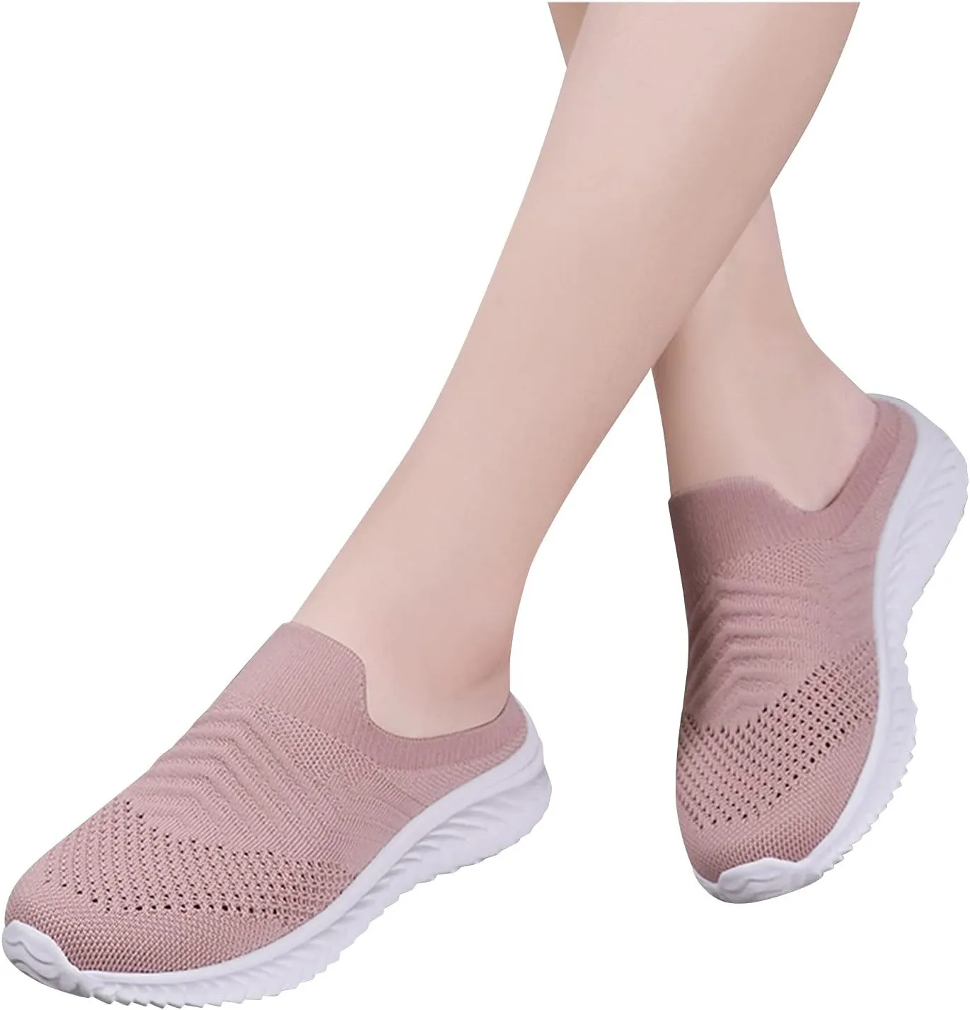 Womens Summer Breathable Mesh Slippers Mens Casual Shoes Walking Men's Casual Dress Shoes Men's Fashion Sneakers White Tennis Shoe Loafers Casual Slip On