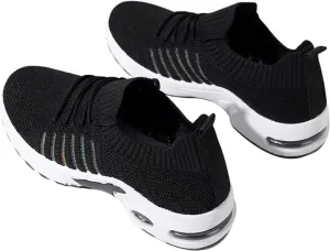 Women's Walking Shoes Correction Shoe Socks Sports Shoes - mesh Sliding Sleeve air Cushion Casual Shoe Platform Loafers Height Increasing Shoes Breathable unrestrained