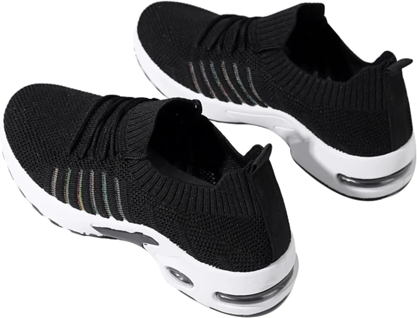 Women's Walking Shoes Correction Shoe Socks Sports Shoes - mesh Sliding Sleeve air Cushion Casual Shoe Platform Loafers Height Increasing Shoes Breathable unrestrained