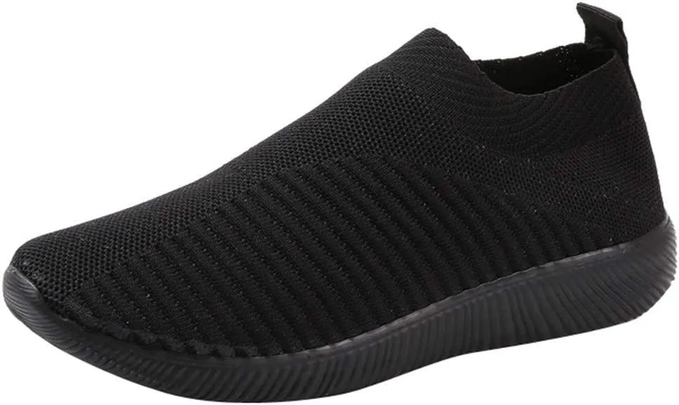 Womens Walking Shoes Sock Casual Ladies Fashion Sneakers Running Shoes for Women Cute Casual Dress Shoes Fashion Sneakers Black Tennis Shoe Loafers Casual Slip On