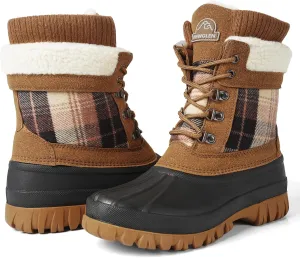 Womens Winter Snow Boots Waterproof Insulated Shell Duck Boots For Women Warm Boots Cold Weather