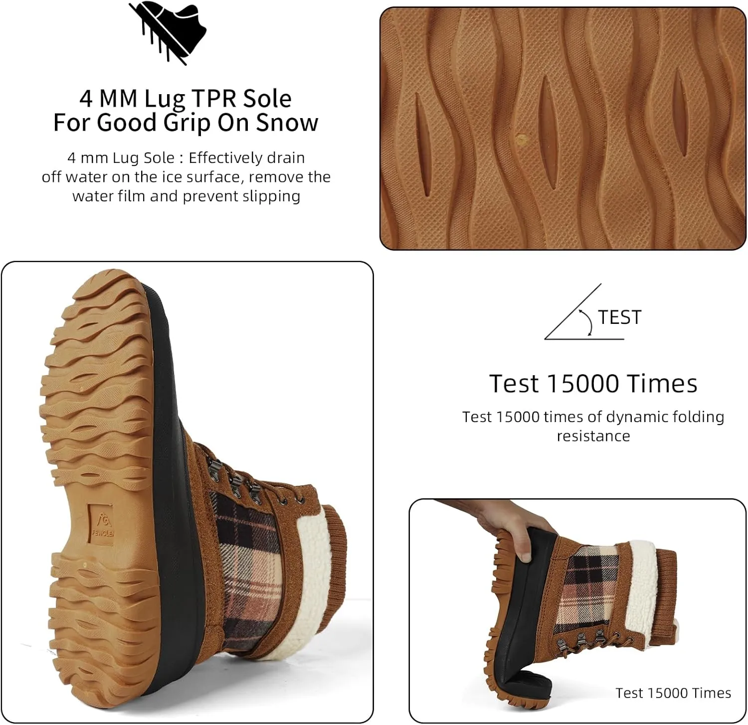 Womens Winter Snow Boots Waterproof Insulated Shell Duck Boots For Women Warm Boots Cold Weather