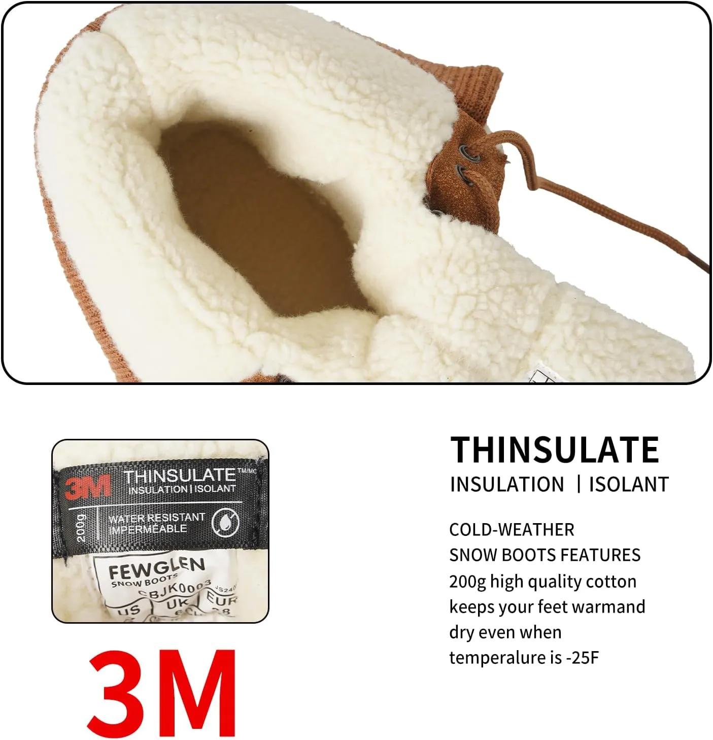Womens Winter Snow Boots Waterproof Insulated Shell Duck Boots For Women Warm Boots Cold Weather