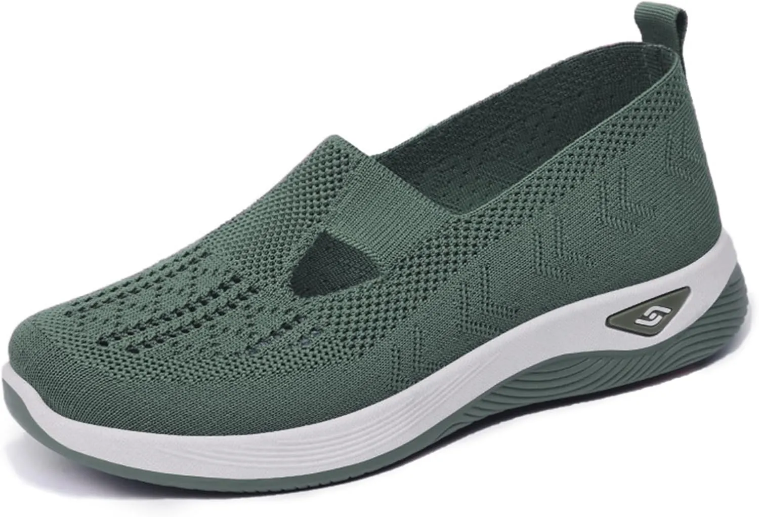 Women's Woven Orthopedic Breathable Soft Shoes Ortho Walking Non-Slip Arch Support Walking Slip on Shoes Comfort Casual Running Diabetic Foam Sneakers Mesh Up Running Going Out Flat Sneaker