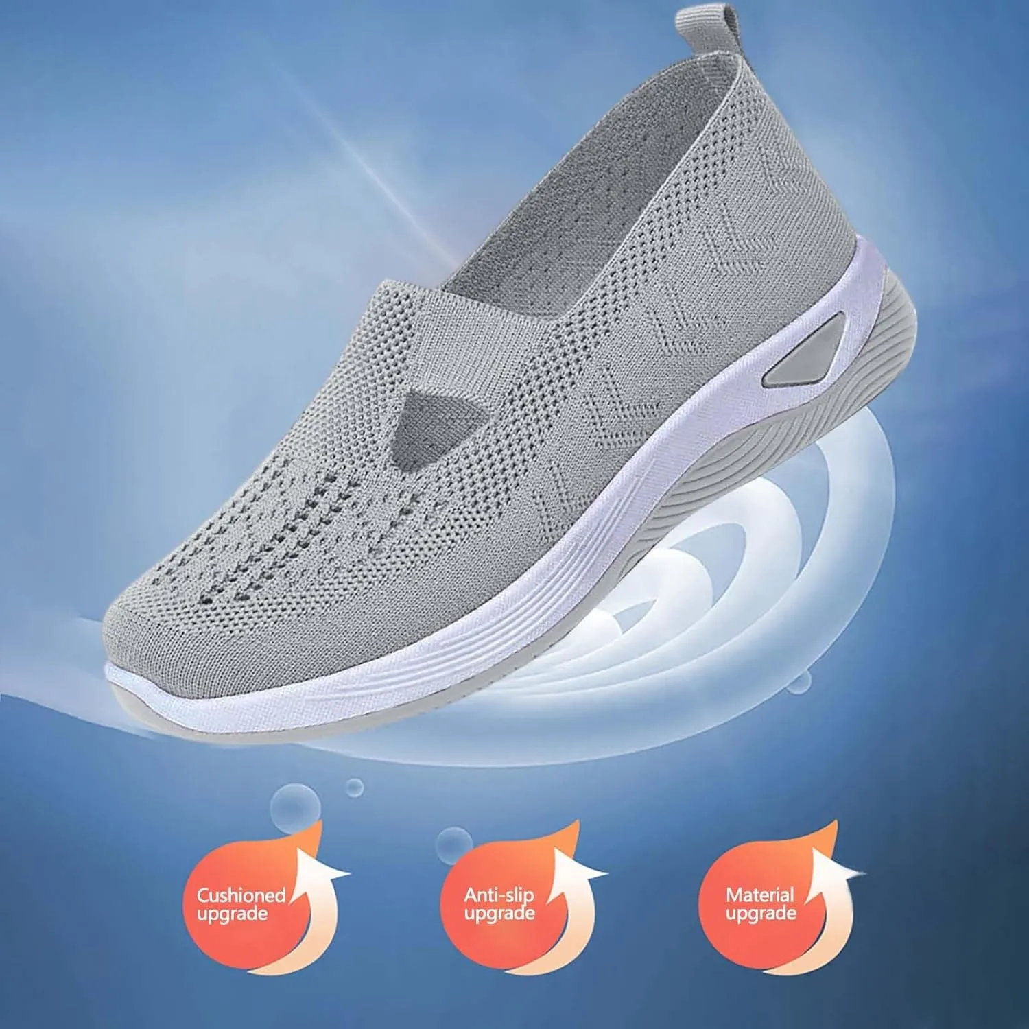 Women's Woven Orthopedic Breathable Soft Shoes Tennis Shoes Womens Wide Feet Casual Work Shoes Platform Sneakers White Tennis Shoe Loafers Dress Shoe